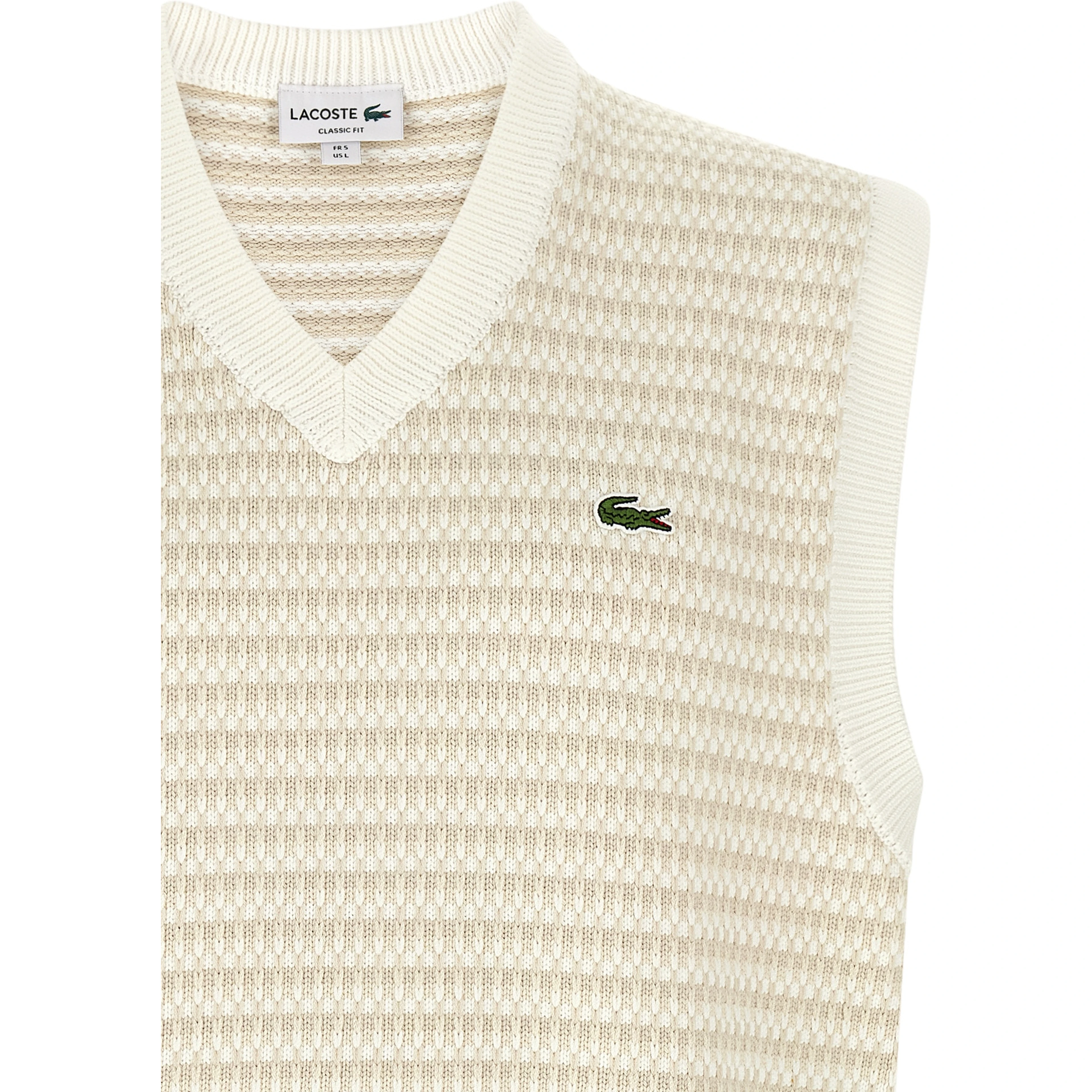 Beige Cotton Sleeveles Sweater