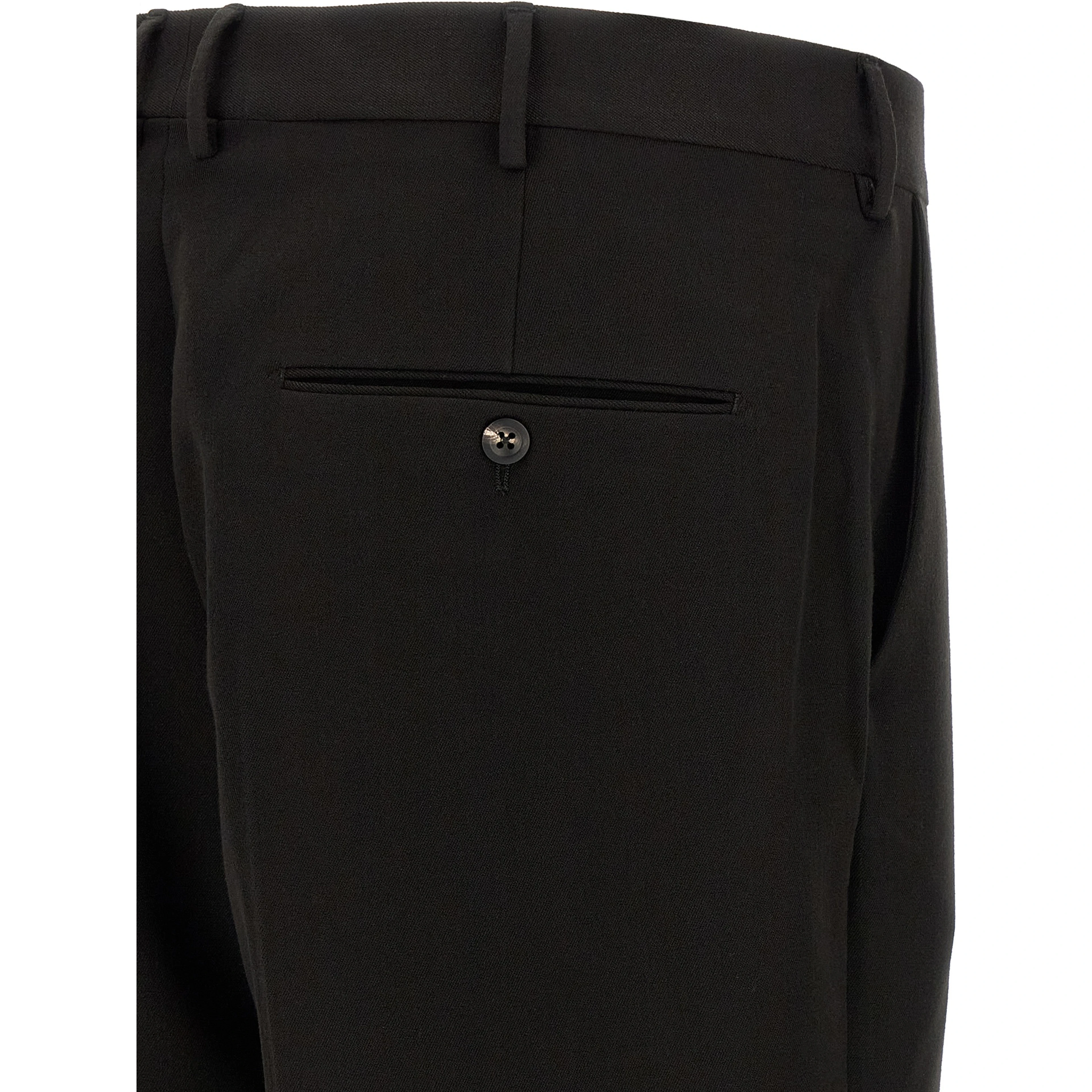 Black Polyester Dress Pants