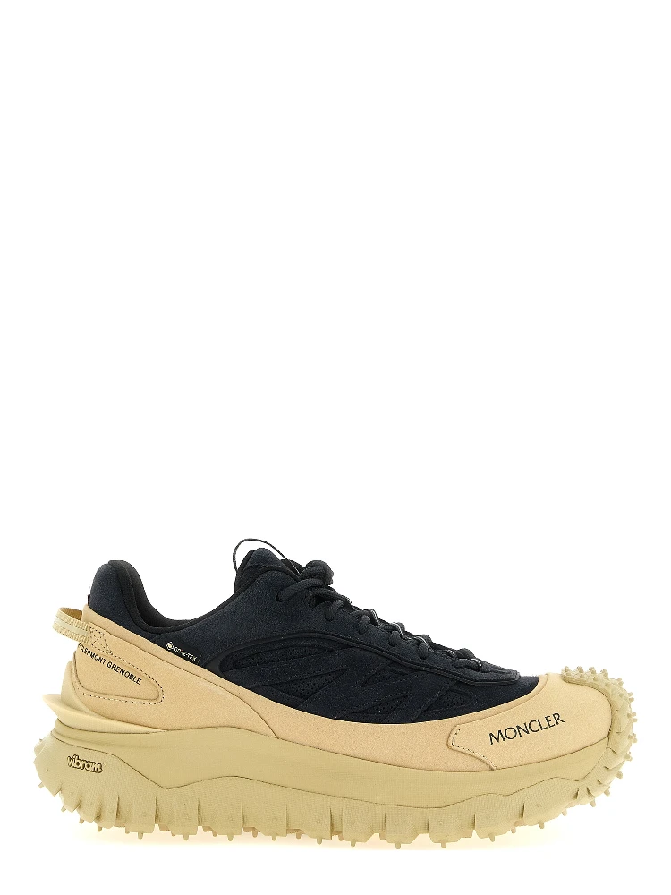 Blue Leather Athletic Sneakers