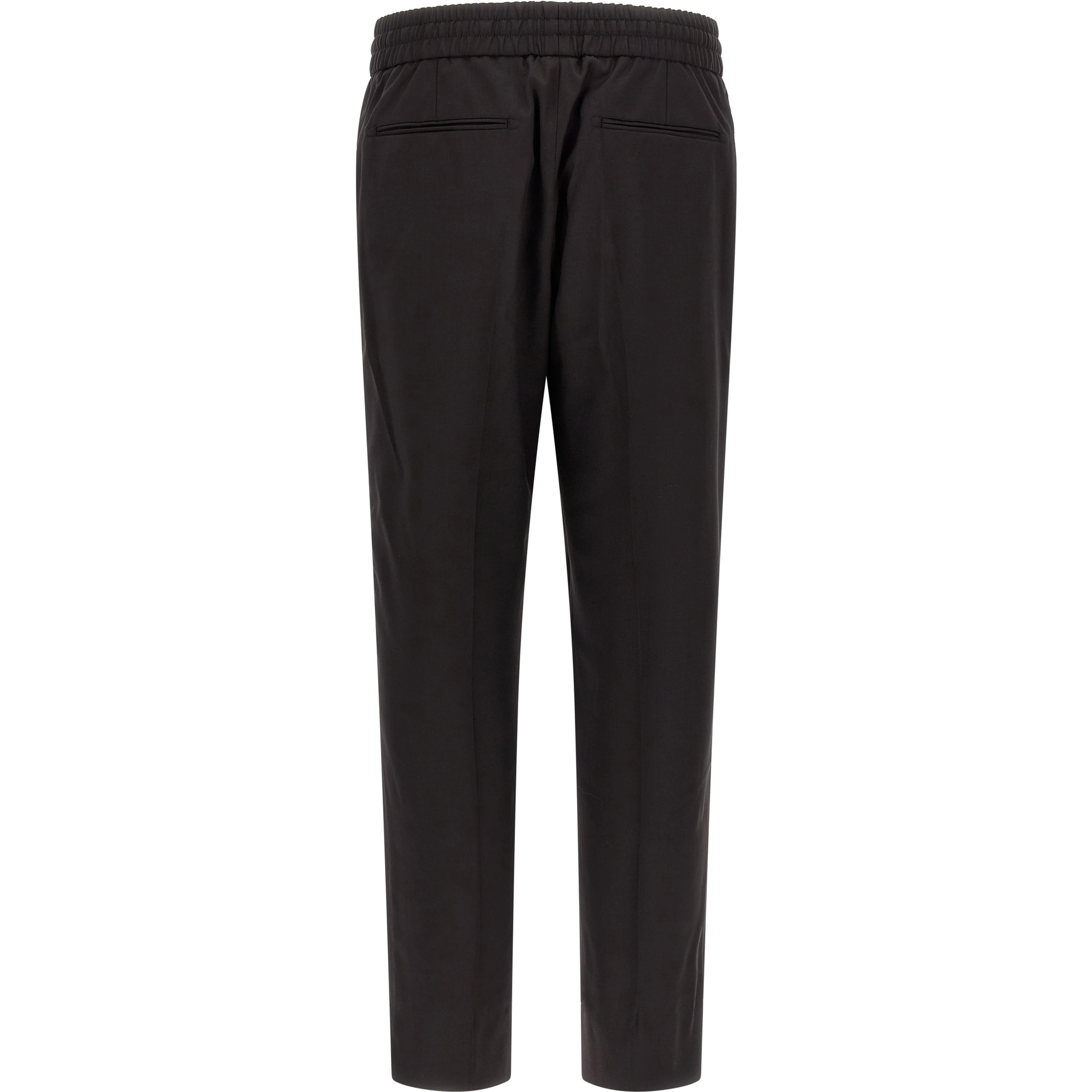 Brown Wool Casual Pants