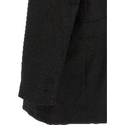 Black Wool Full-Length Jacket