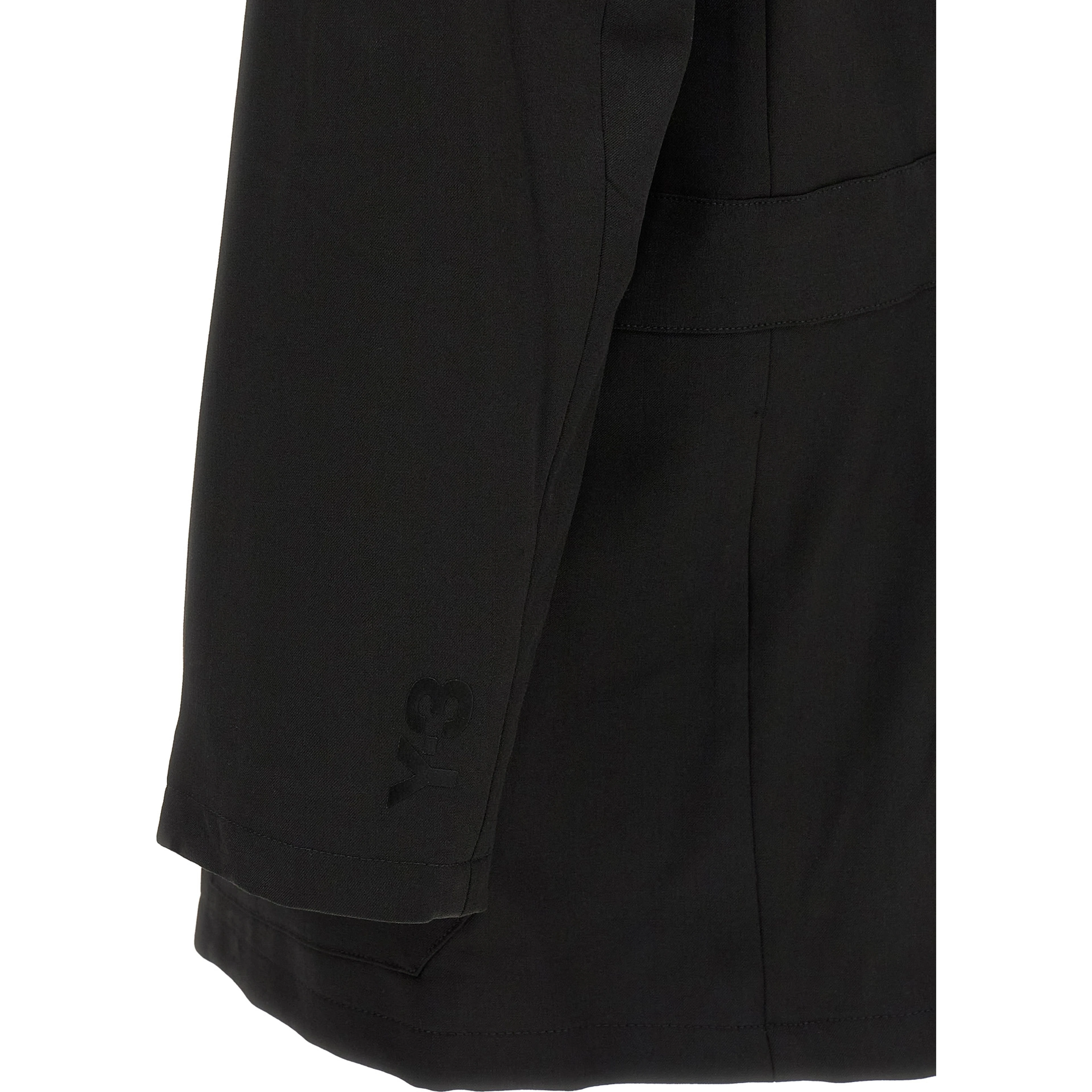 Black Wool Full-Length Jacket