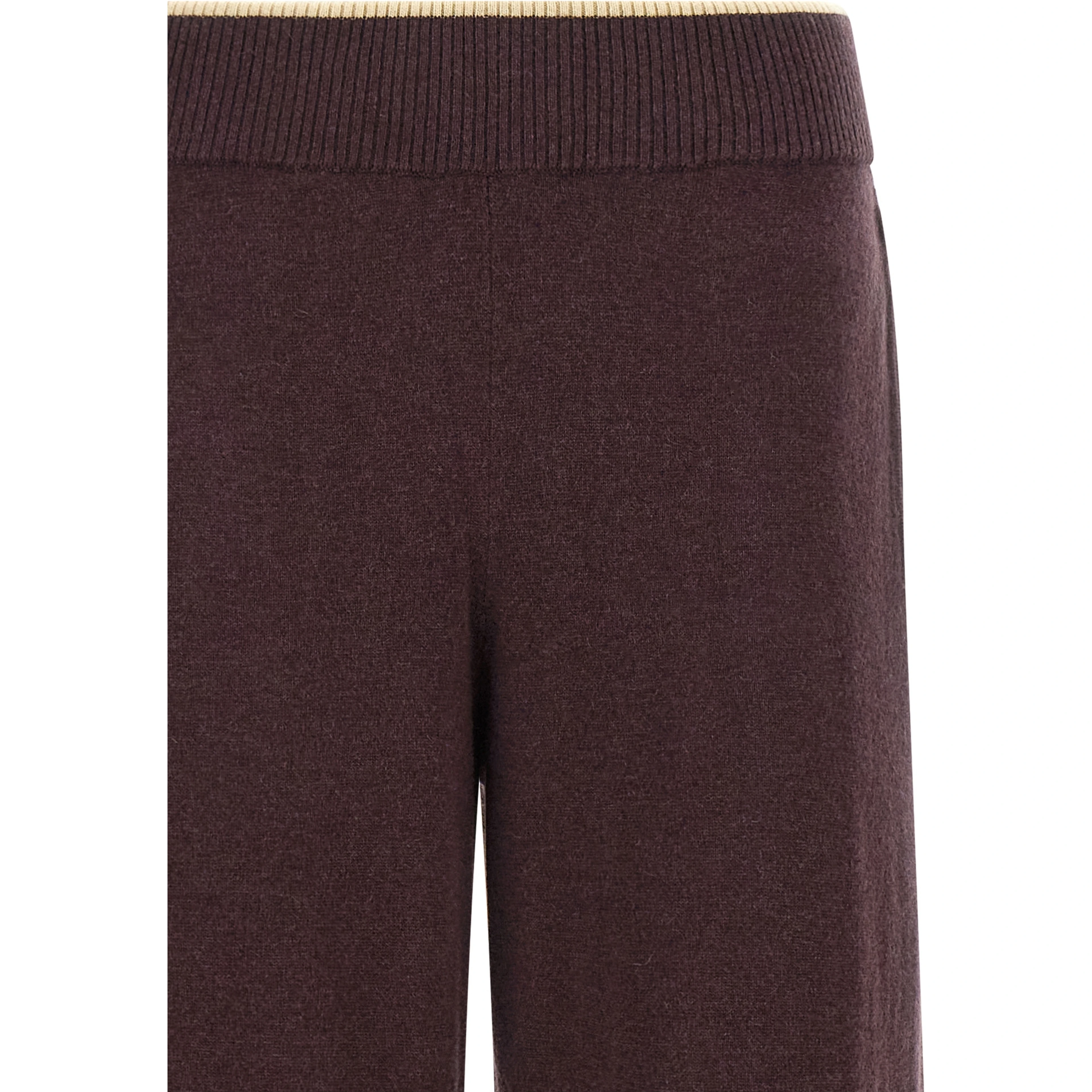 Purple Wool Casual Pants