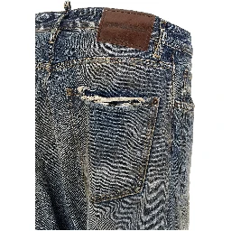 Blue Cotton Relaxed Fit Jeans