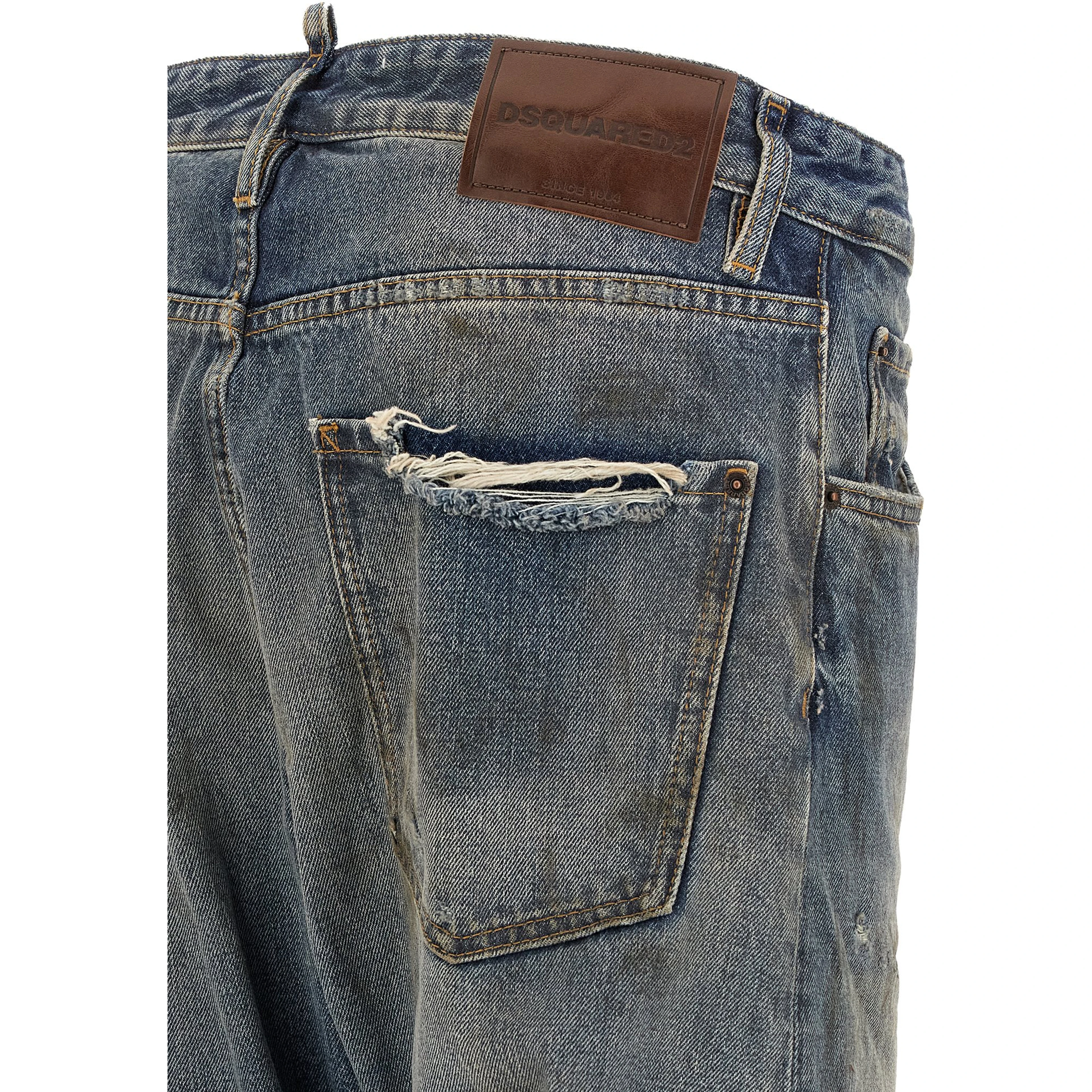 Blue Cotton Relaxed Fit Jeans