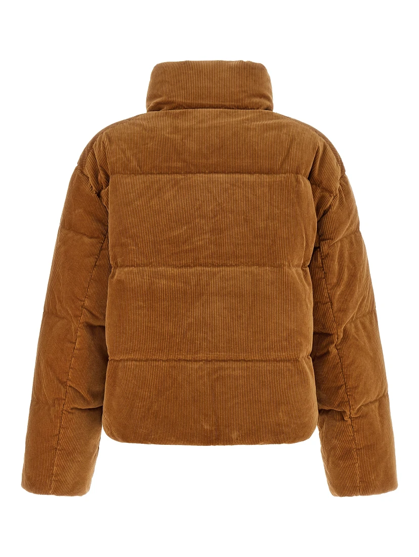 Brown Cotton Full-Length Jacket