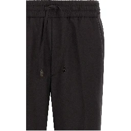 Brown Wool Casual Pants