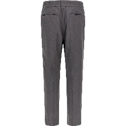 Gray Wool Casual Pants