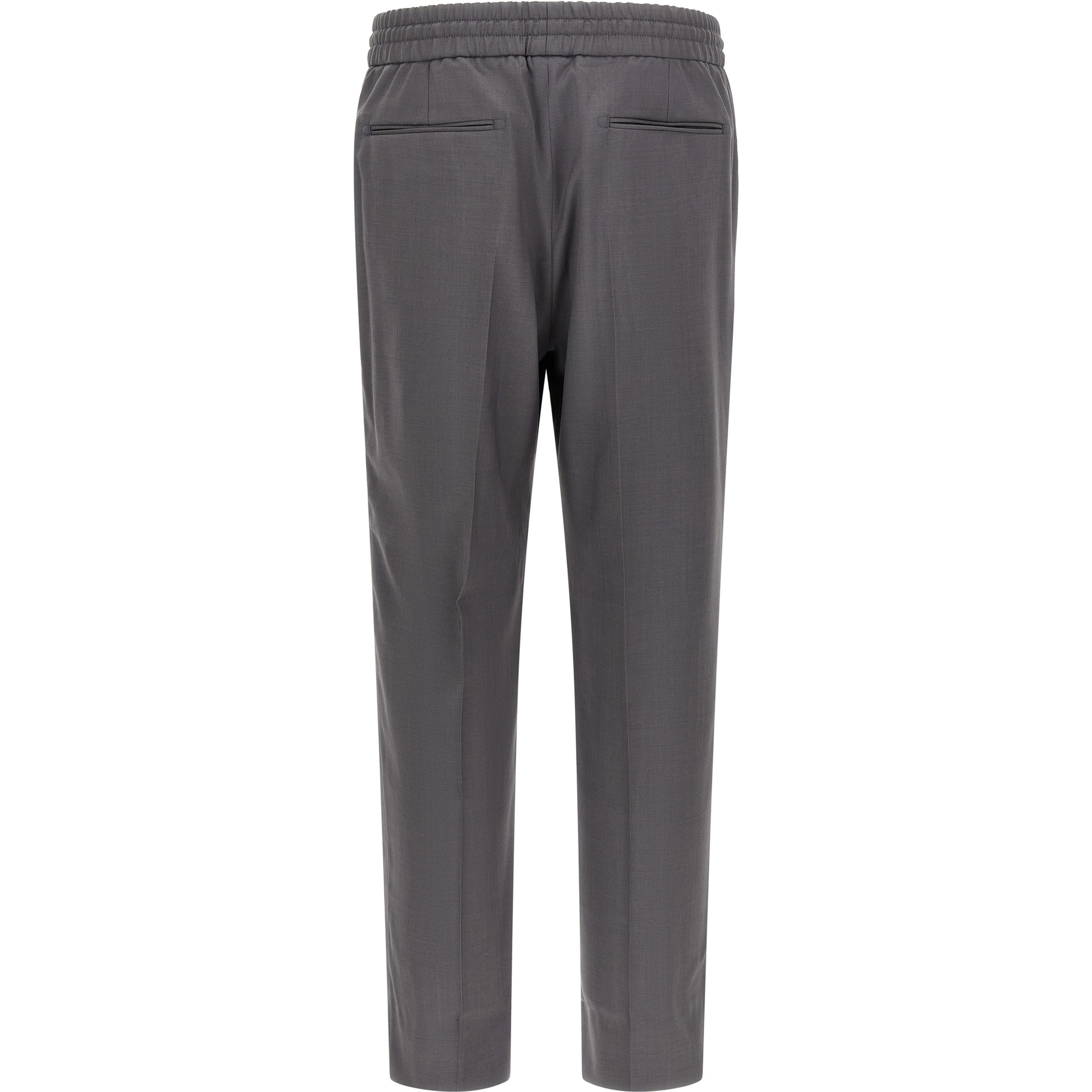 Gray Wool Casual Pants