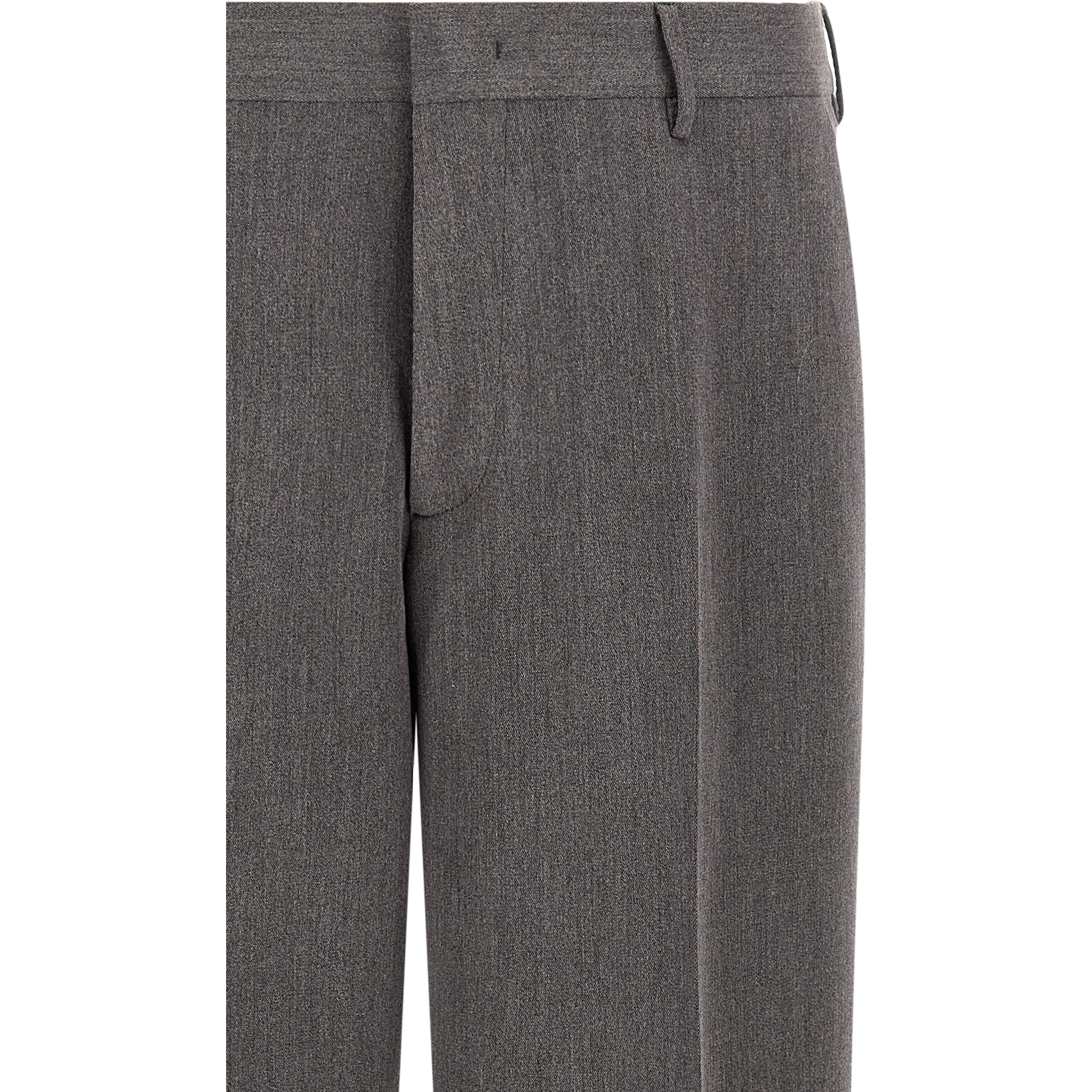 Brown Polyester Casual Pants
