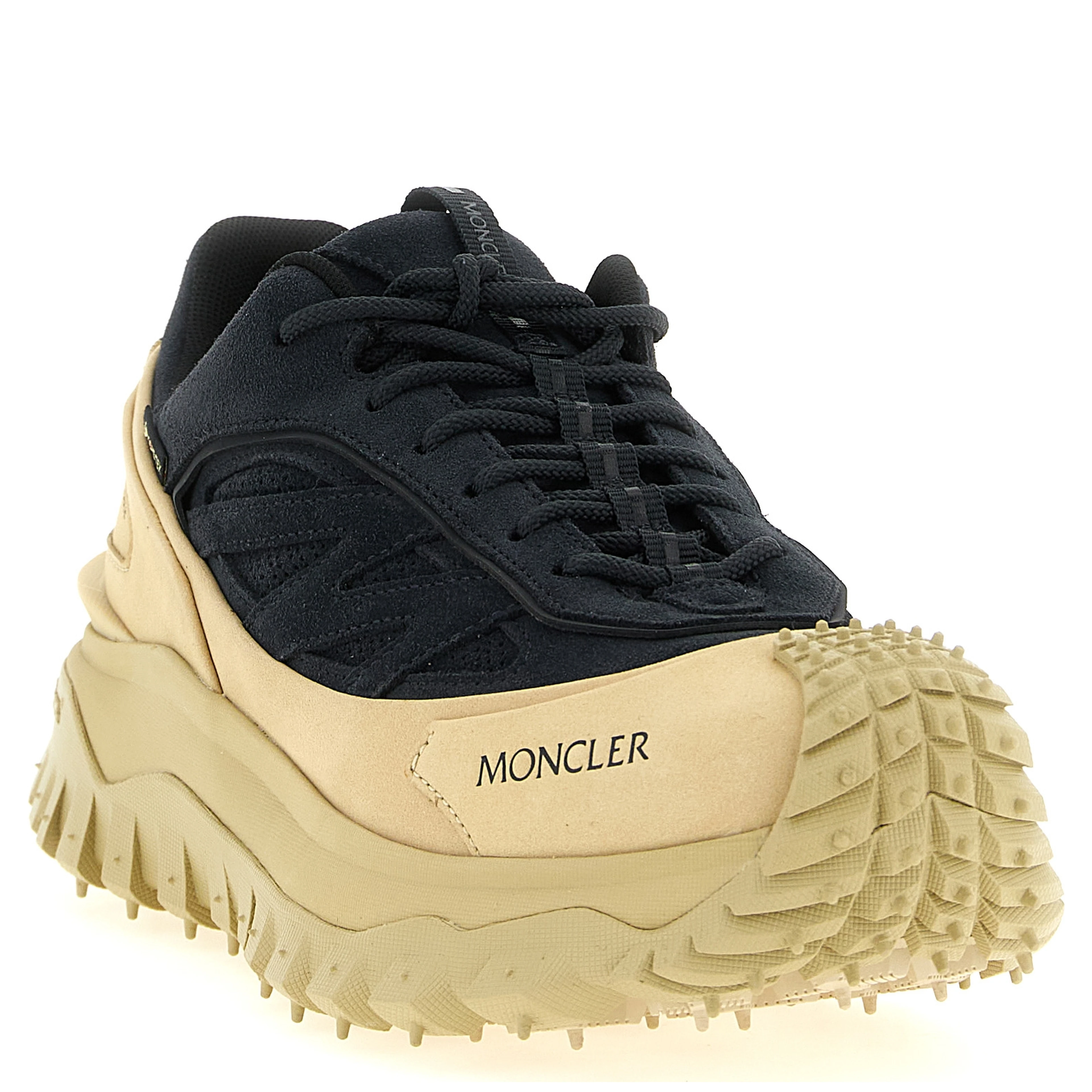 Blue Leather Athletic Sneakers