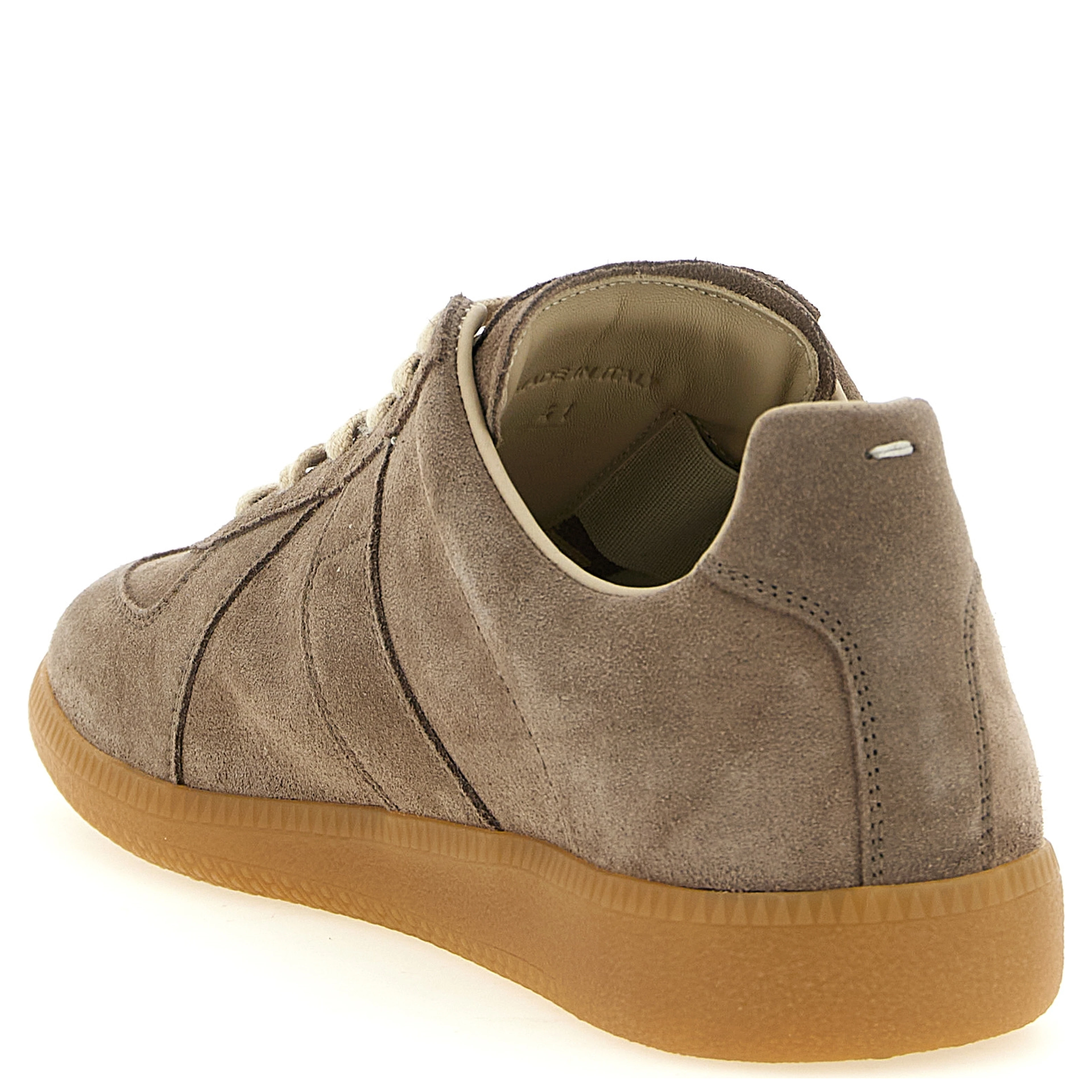 Beige Calfskin Low Top Sneakers