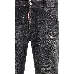 Gray Cotton Skinny Jeans