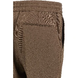 Brown Wool Casual Pants