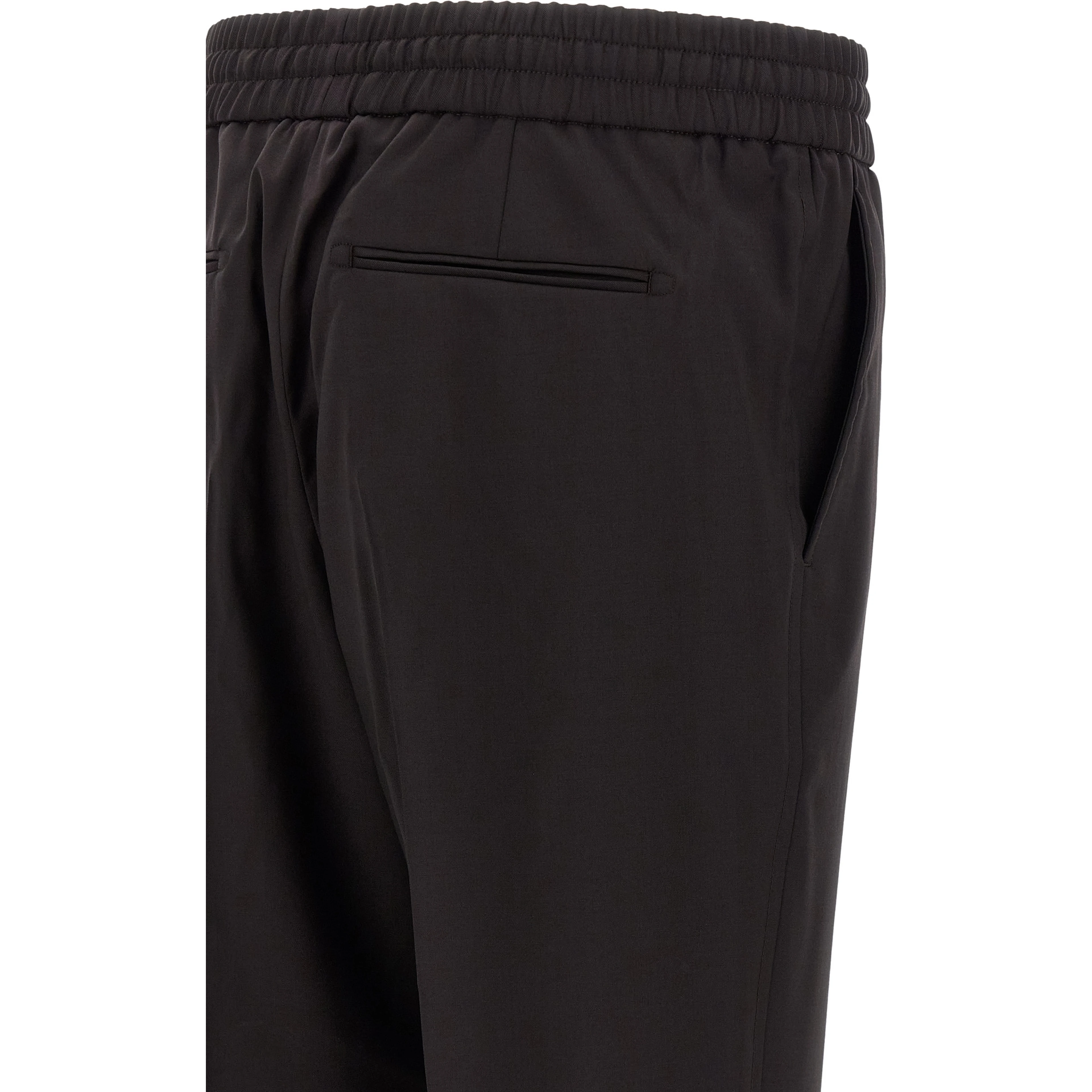 Brown Wool Casual Pants