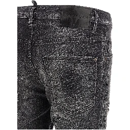 Gray Cotton Skinny Jeans
