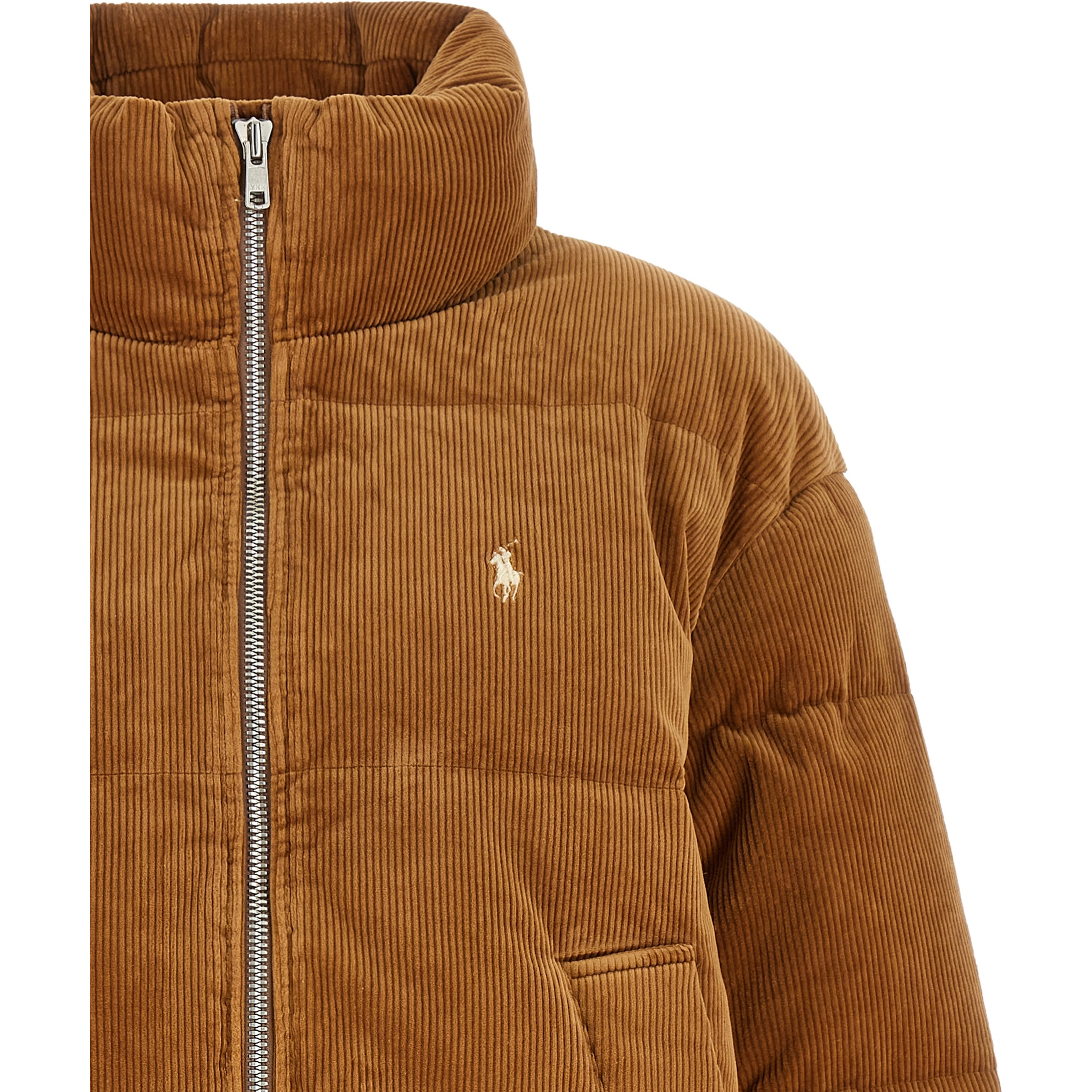 Brown Cotton Full-Length Jacket