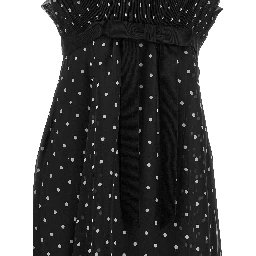 Black Polyester Midi Dress