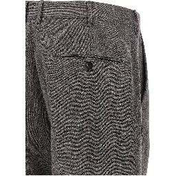 Brown Polyester Casual Pants