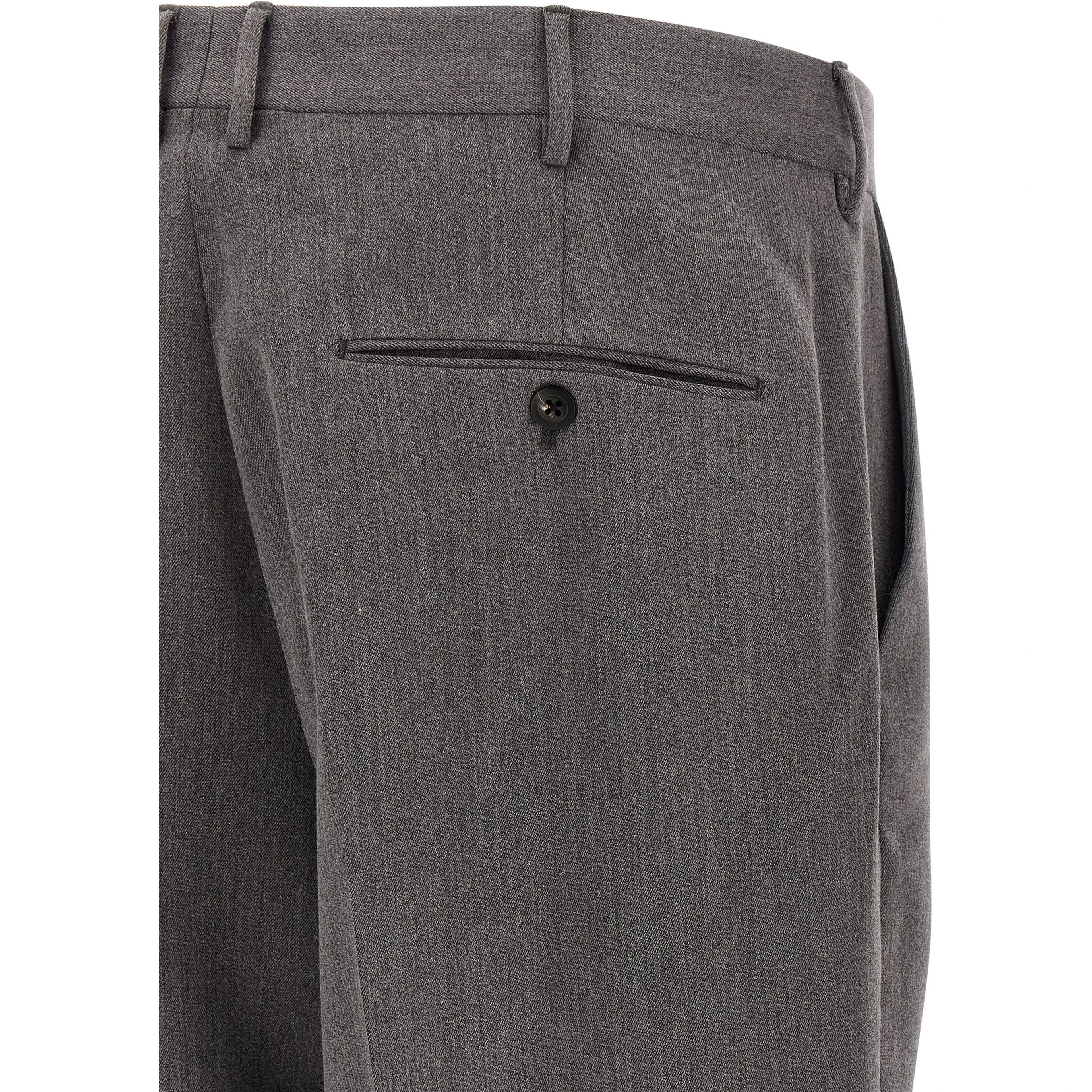 Brown Polyester Casual Pants