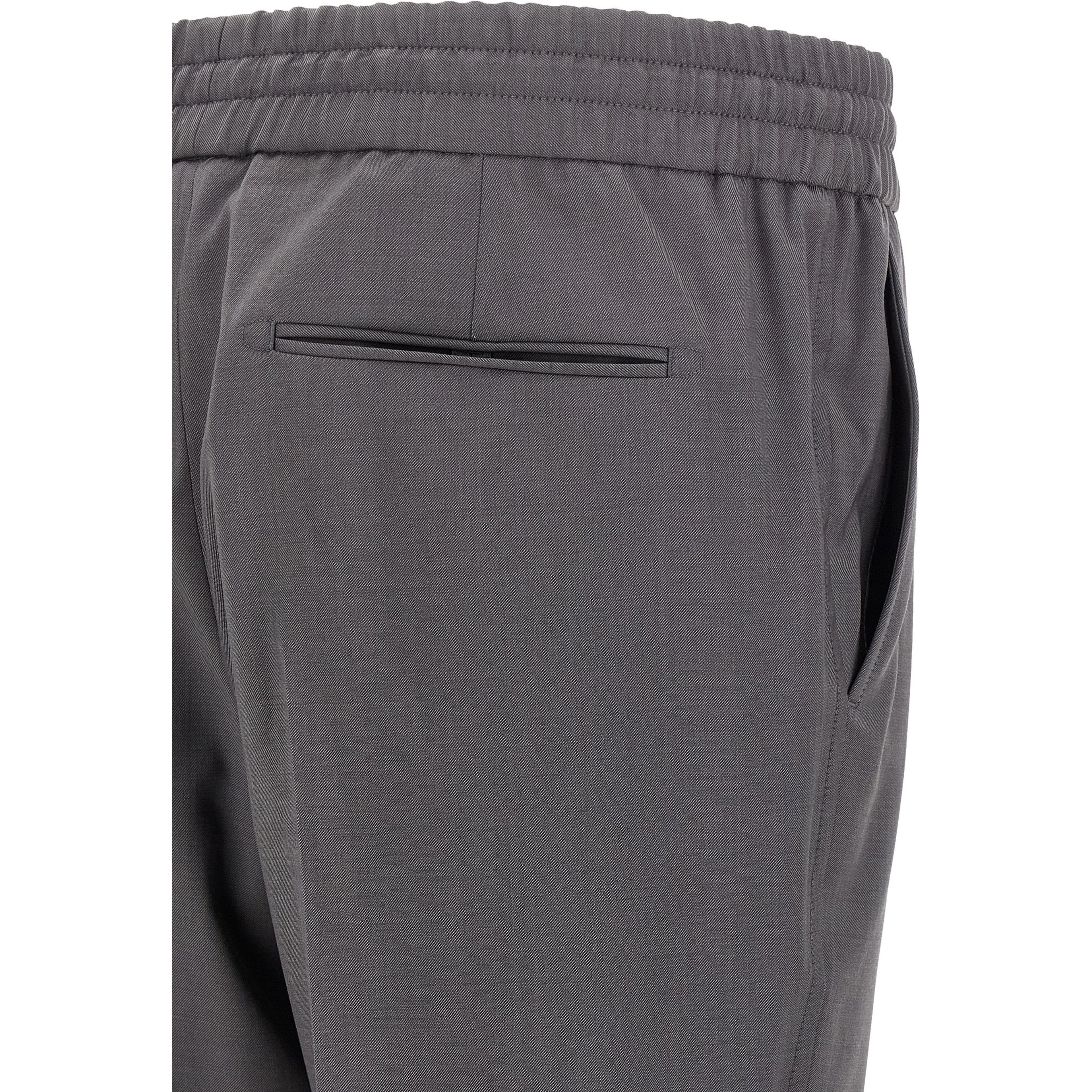 Gray Wool Casual Pants
