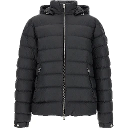 Black Polyester Full-Length Jacket