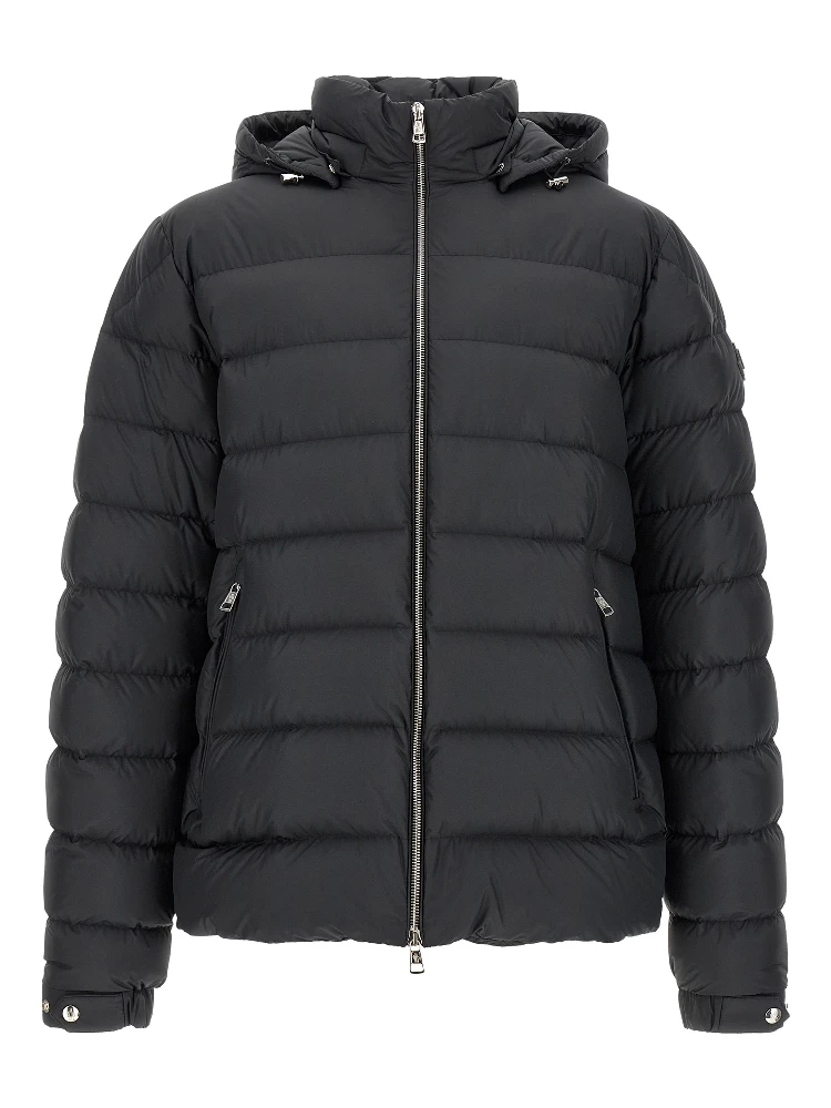 Black Polyester Full-Length Jacket