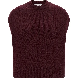 Bordeaux Cashmere Sleeveless Jacket