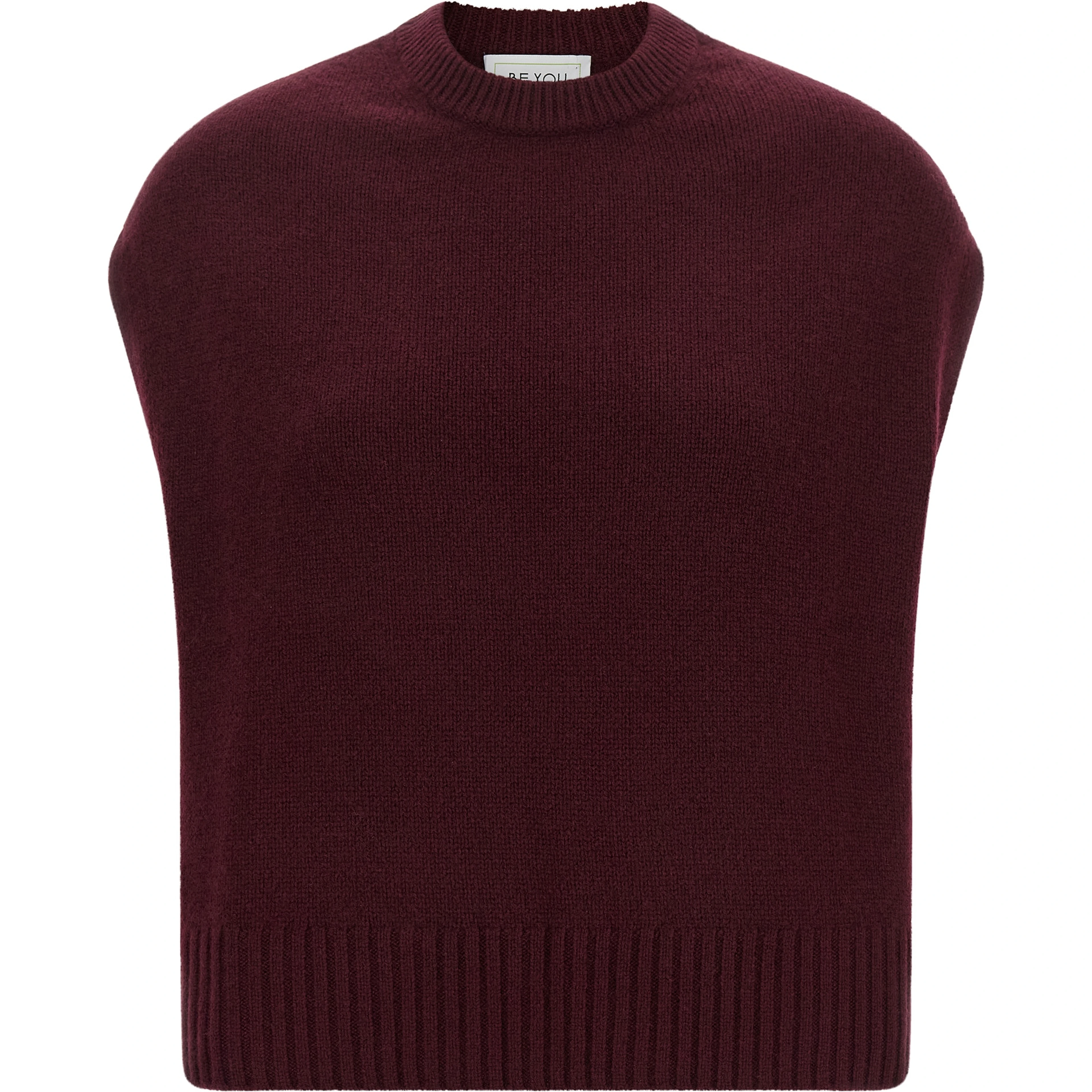 Bordeaux Cashmere Sleeveless Jacket