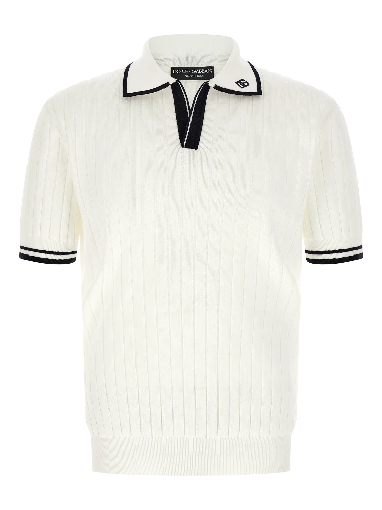 Bicolor Cotton Polo Shirt