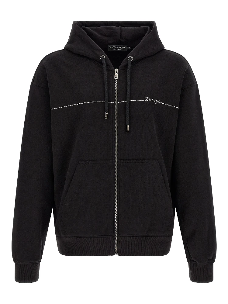 Black Cotton Sweatshirt