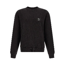 Black Cotton Sweatshirt
