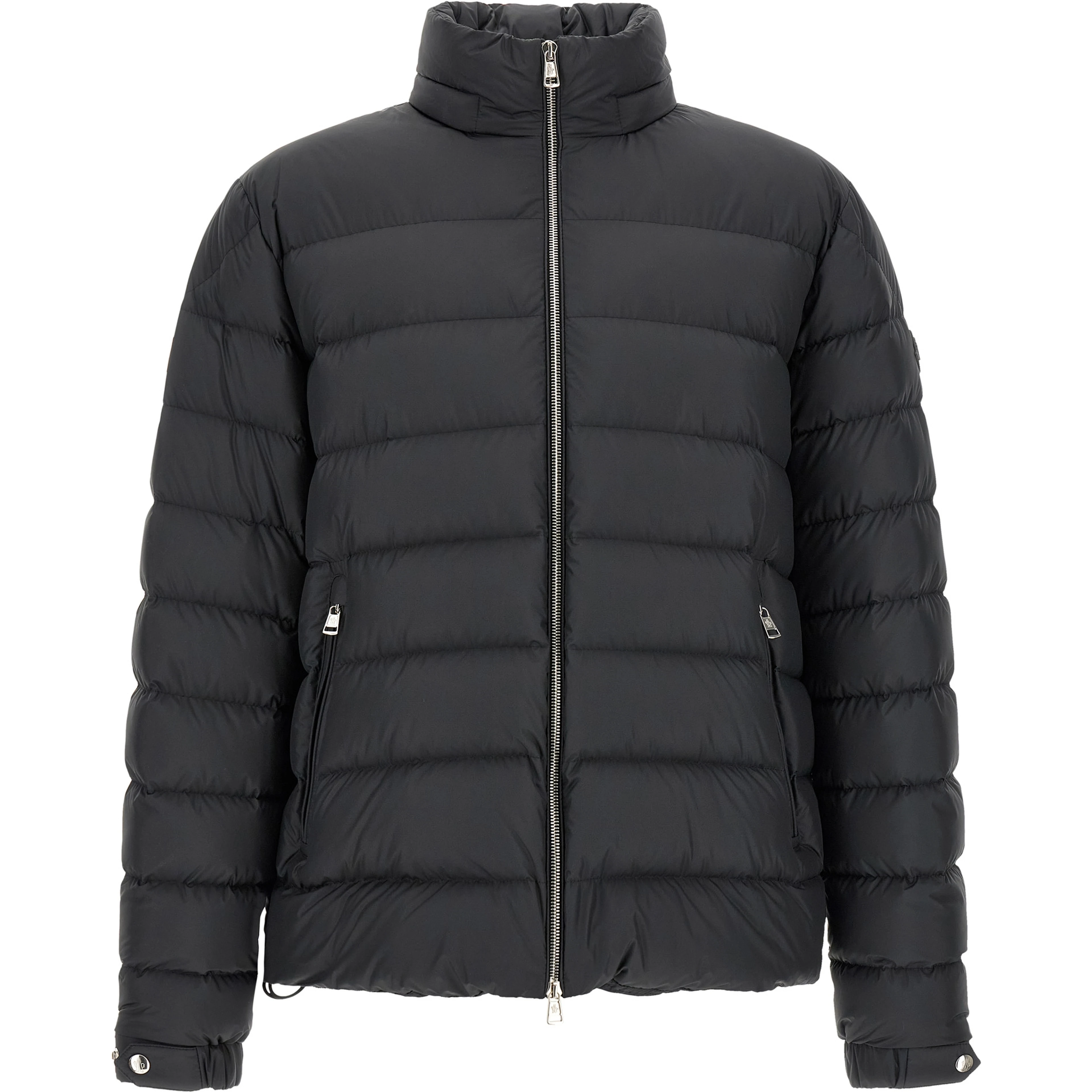 Black Polyester Full-Length Jacket