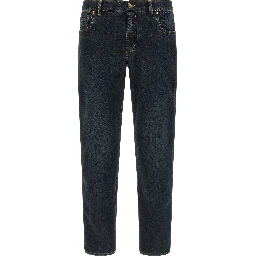 Blue Cotton Skinny Jeans