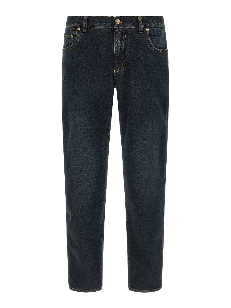 Blue Cotton Skinny Jeans