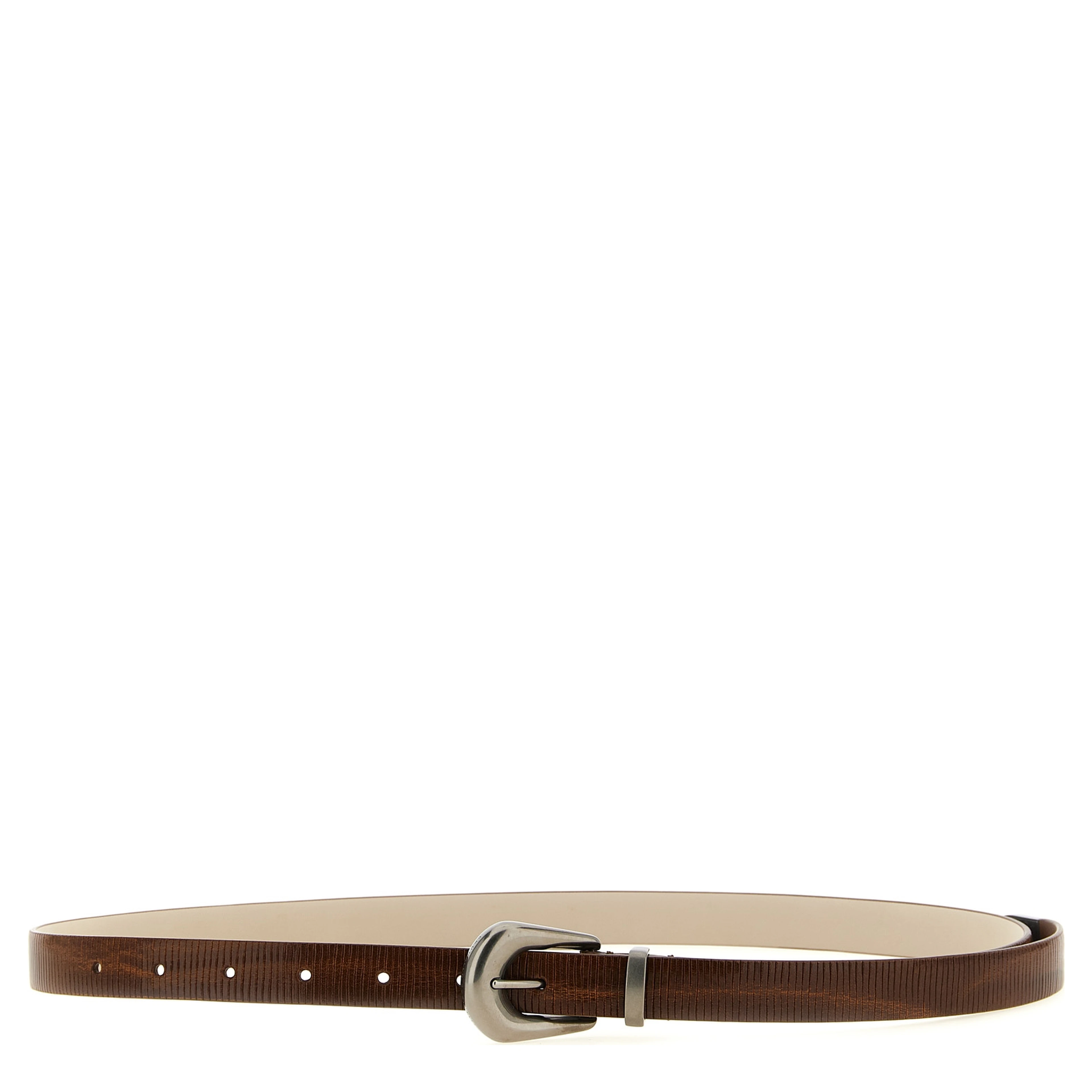 Brown Calfskin Thin Belt