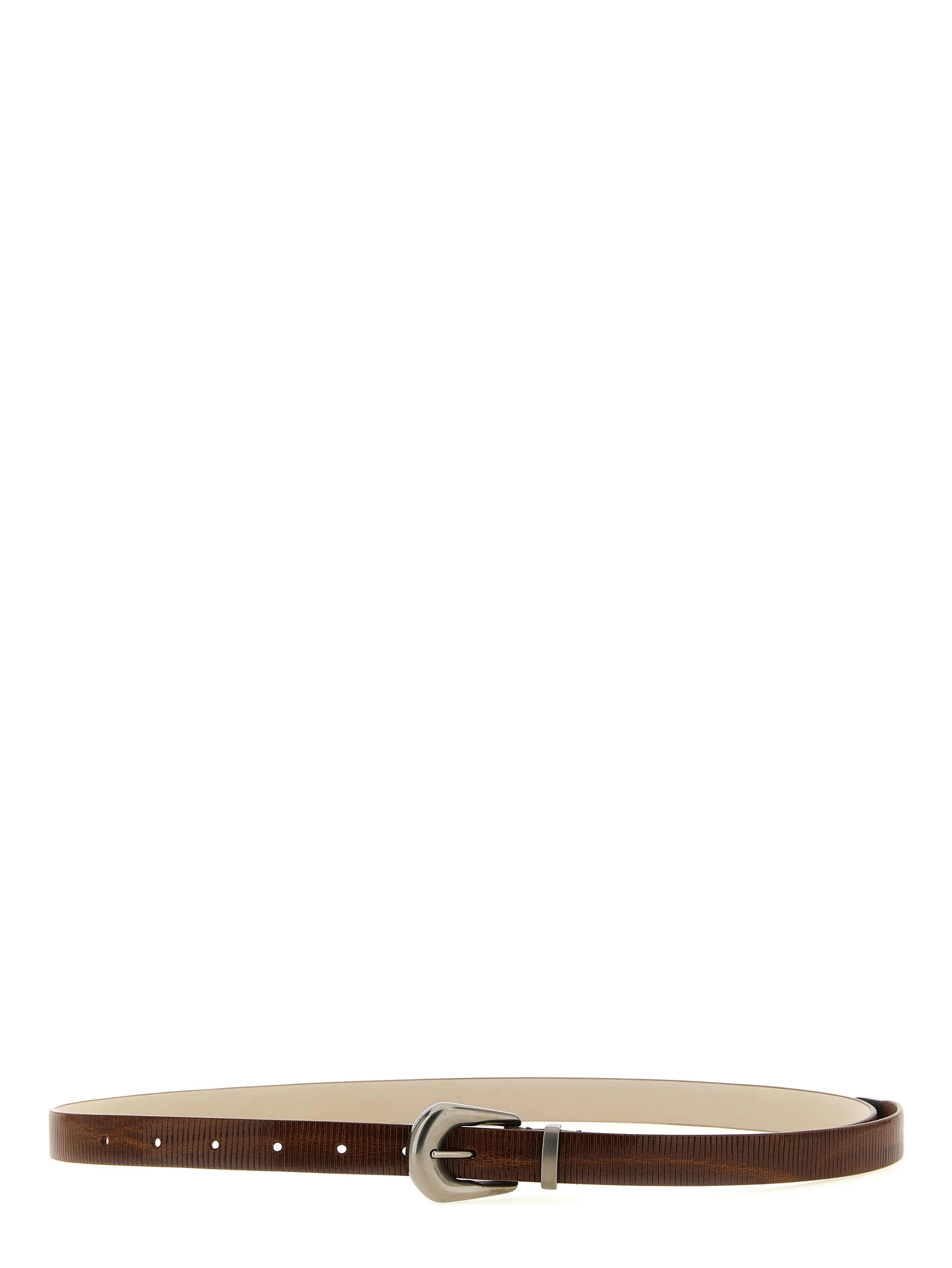 Brown Calfskin Thin Belt