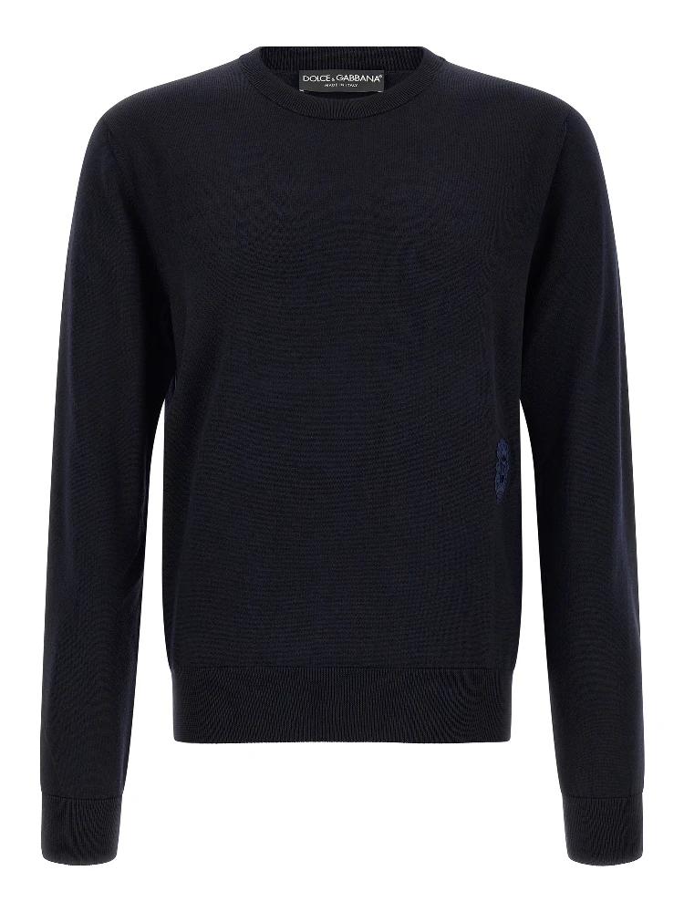 Blue Virgin Wool Cardigan