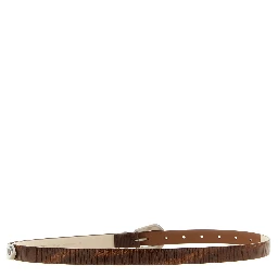 Brown Calfskin Thin Belt