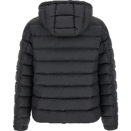 Black Polyester Full-Length Jacket