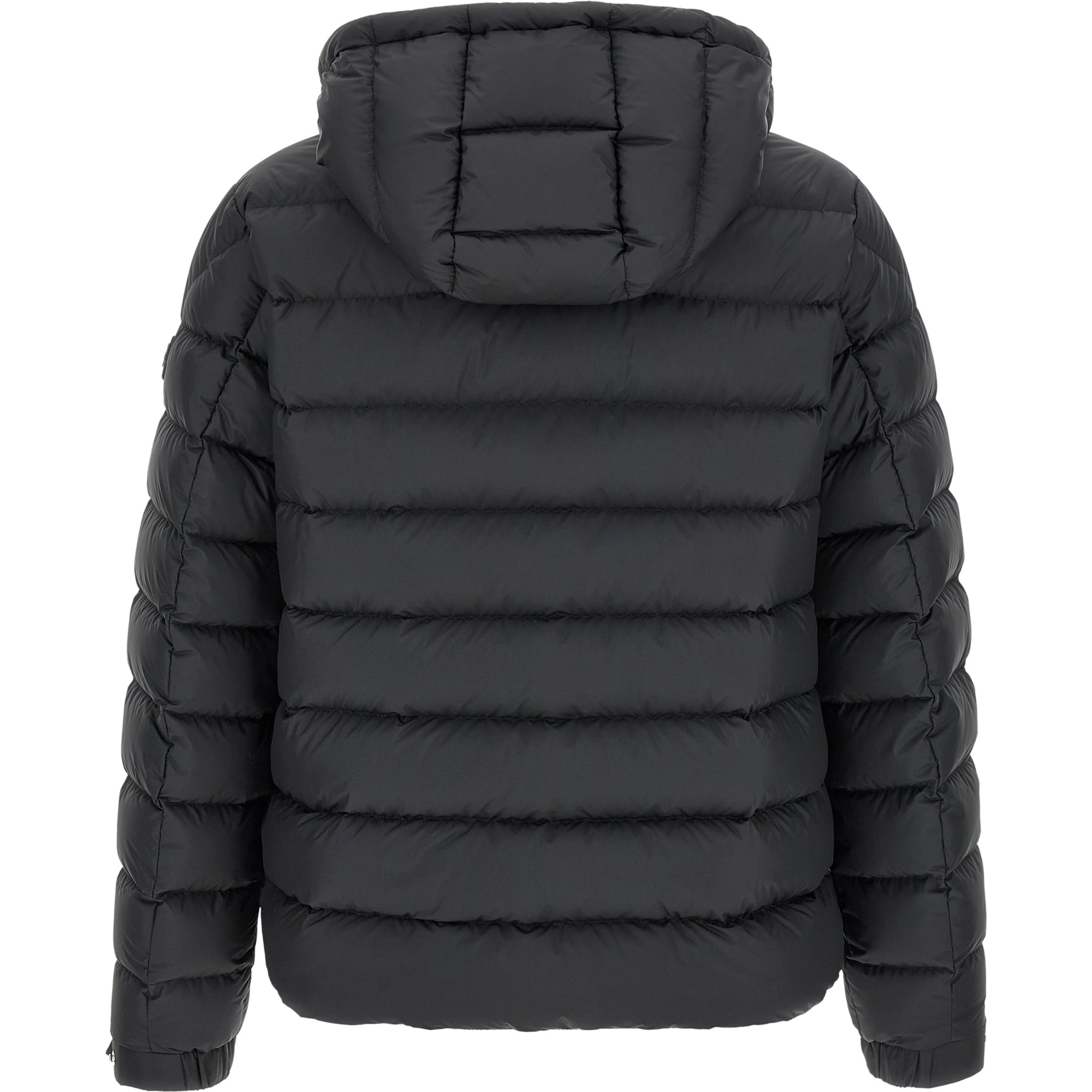 Black Polyester Full-Length Jacket