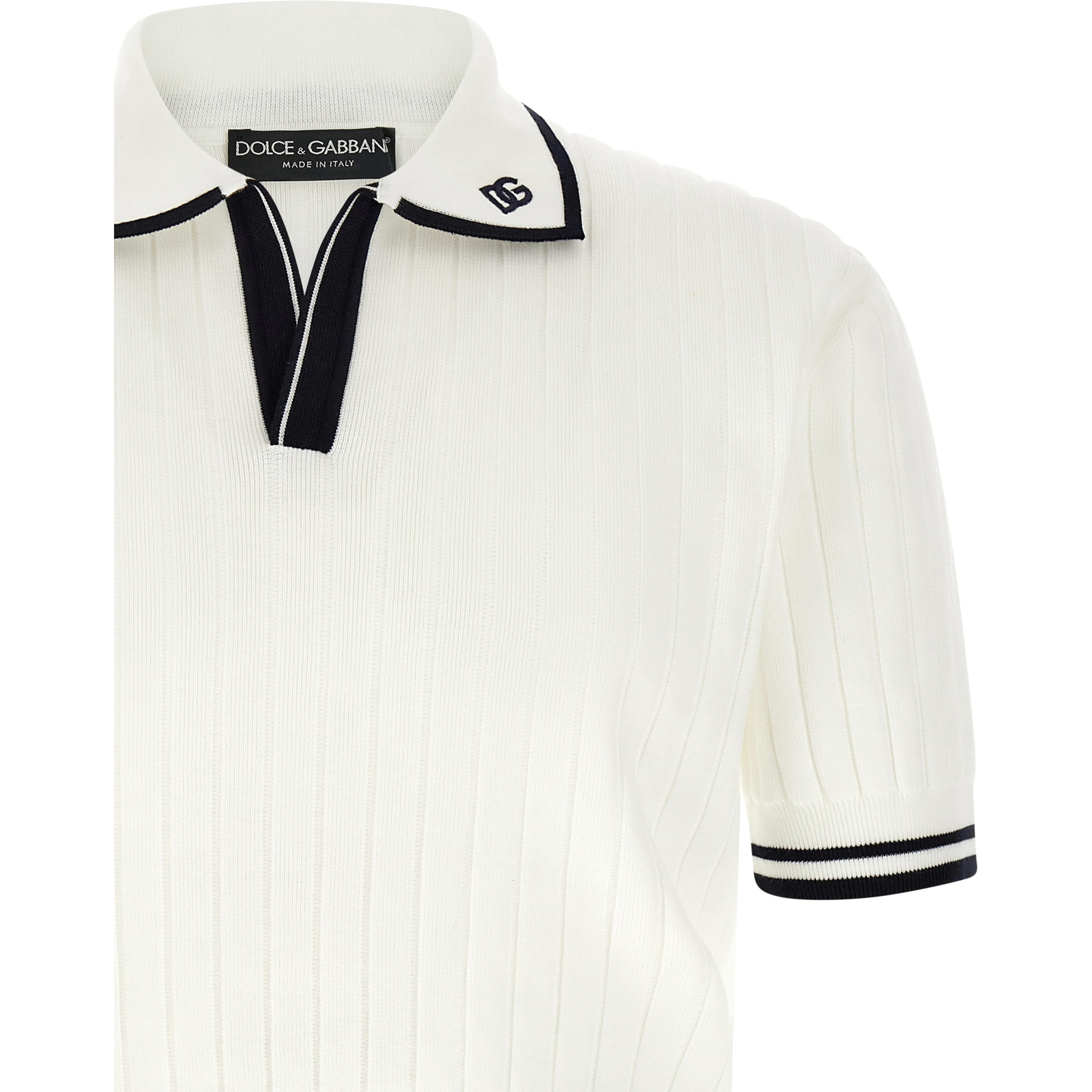 Bicolor Cotton Polo Shirt