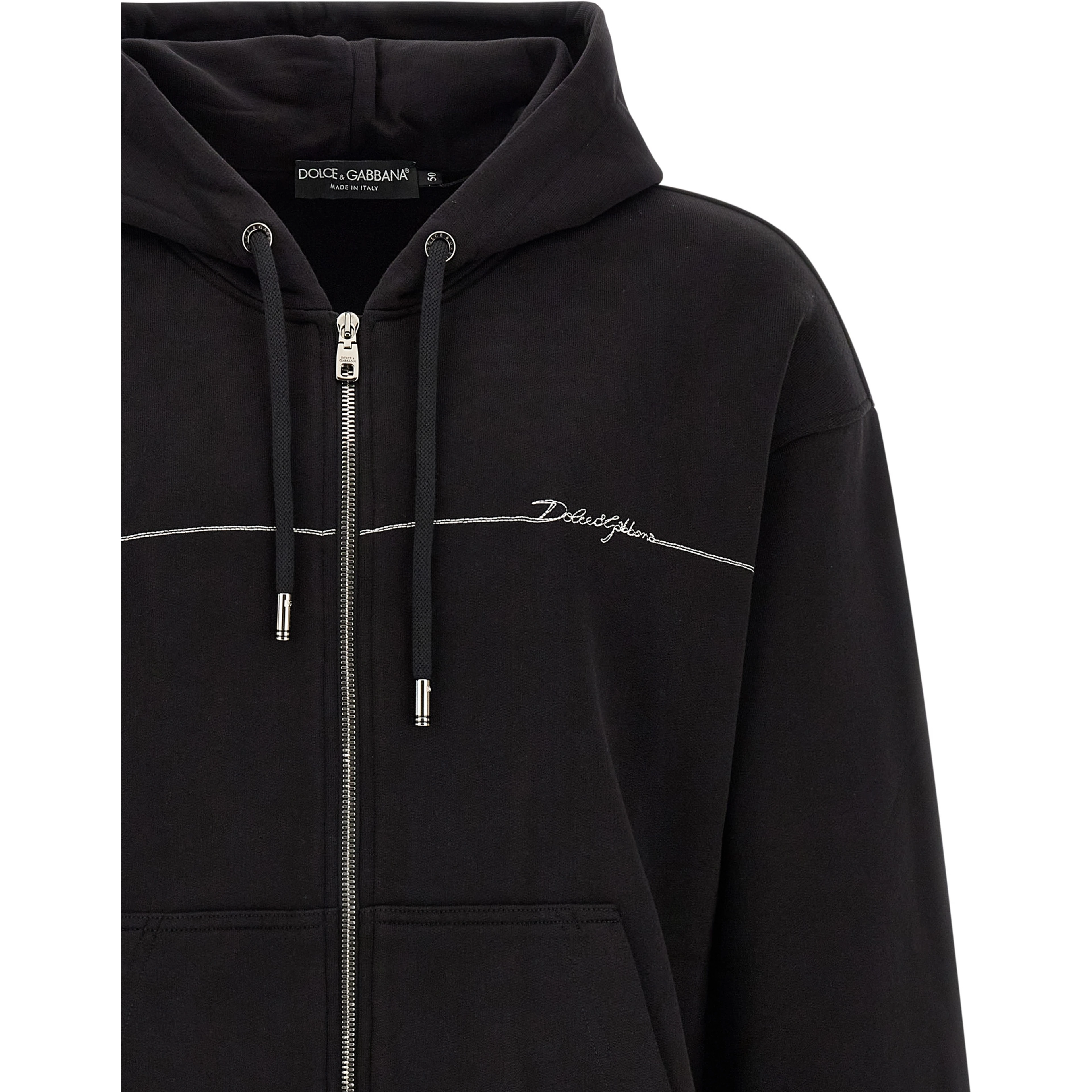 Black Cotton Sweatshirt
