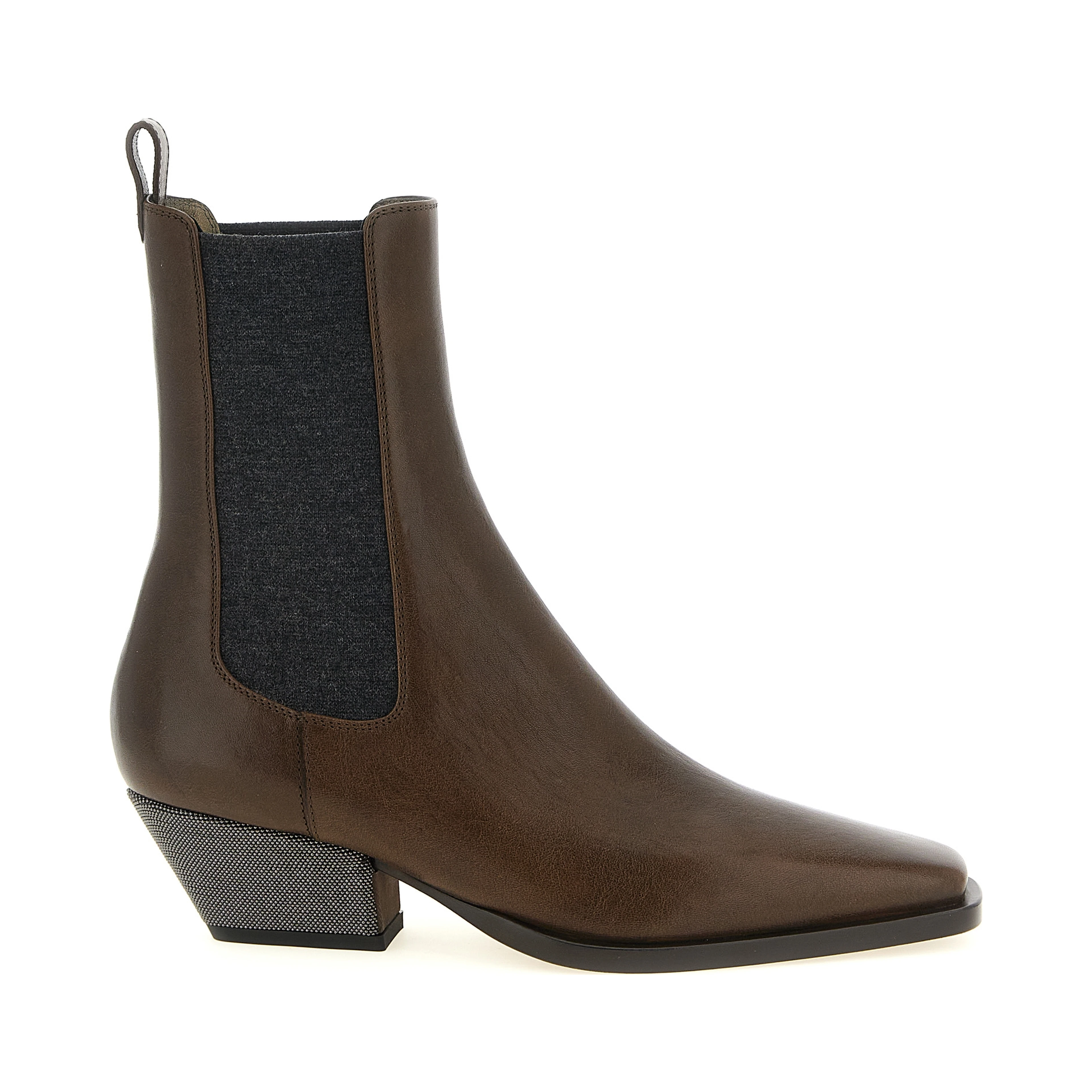 Brown Cowhide Chelsea Boots