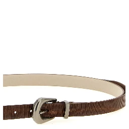 Brown Calfskin Thin Belt