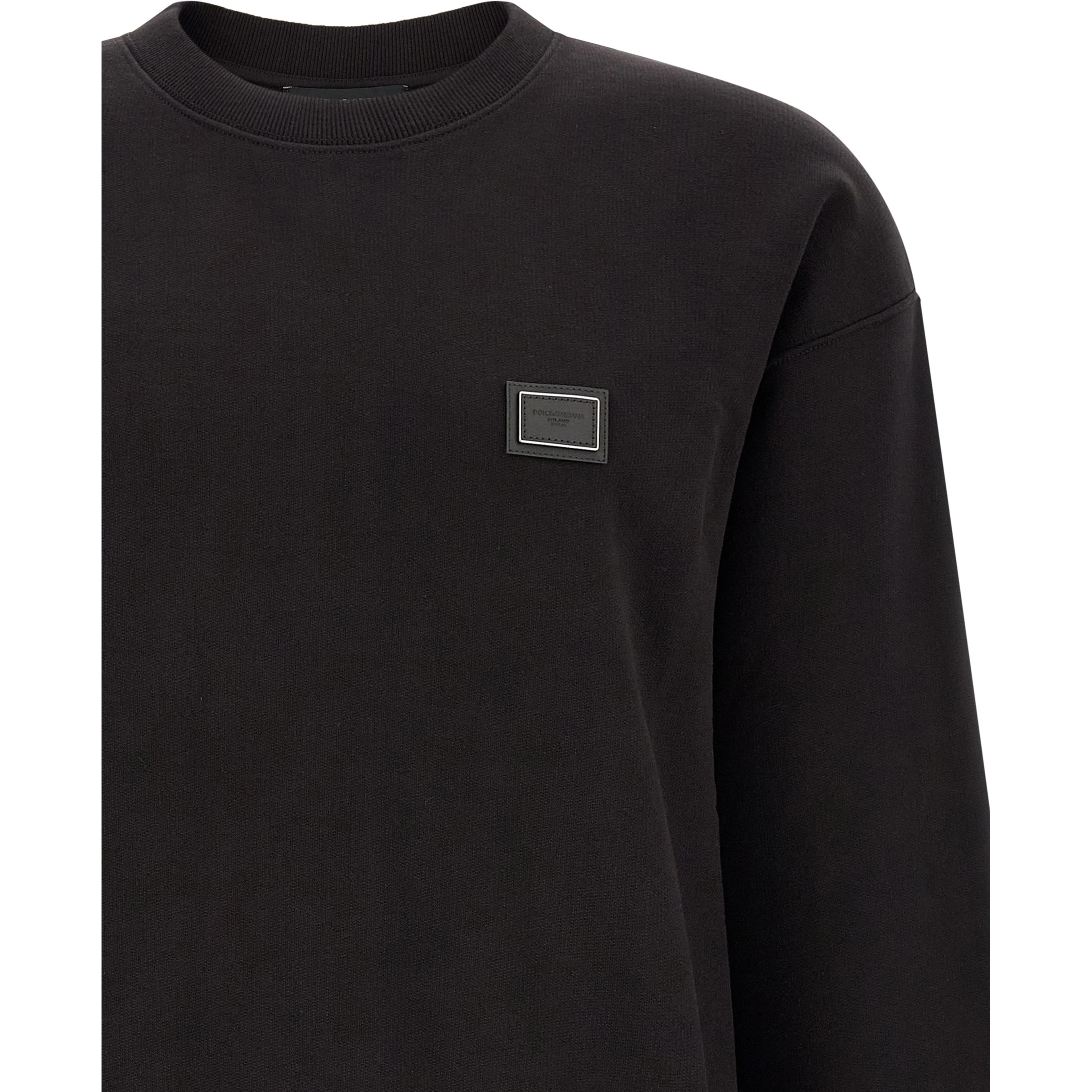 Black Cotton Sweatshirt