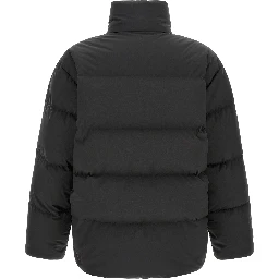 Black Polyester Full-Length Jacket