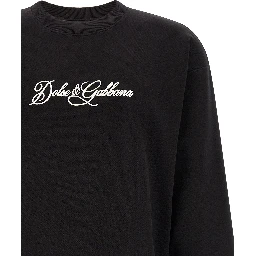 Black Cotton Sweatshirt