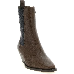 Brown Cowhide Chelsea Boots