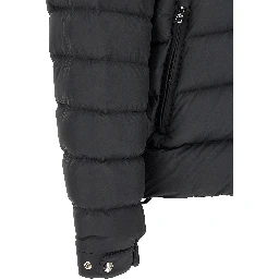 Black Polyester Full-Length Jacket